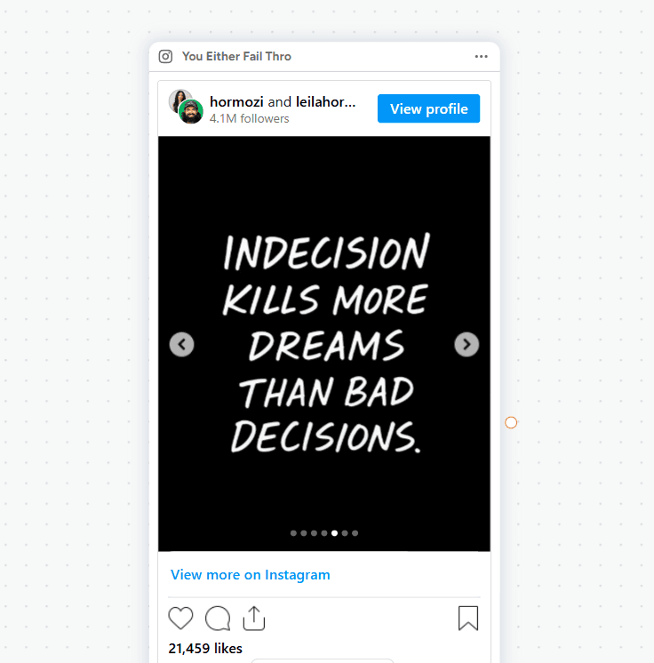 Análise de Carrossel do Instagram